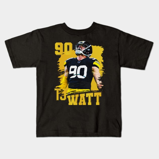 TJ Watt || 90 Kids T-Shirt by Aloenalone